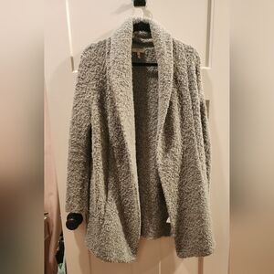 Joie Salome Soft Bouclé Knit Cardigan in Heather Gray